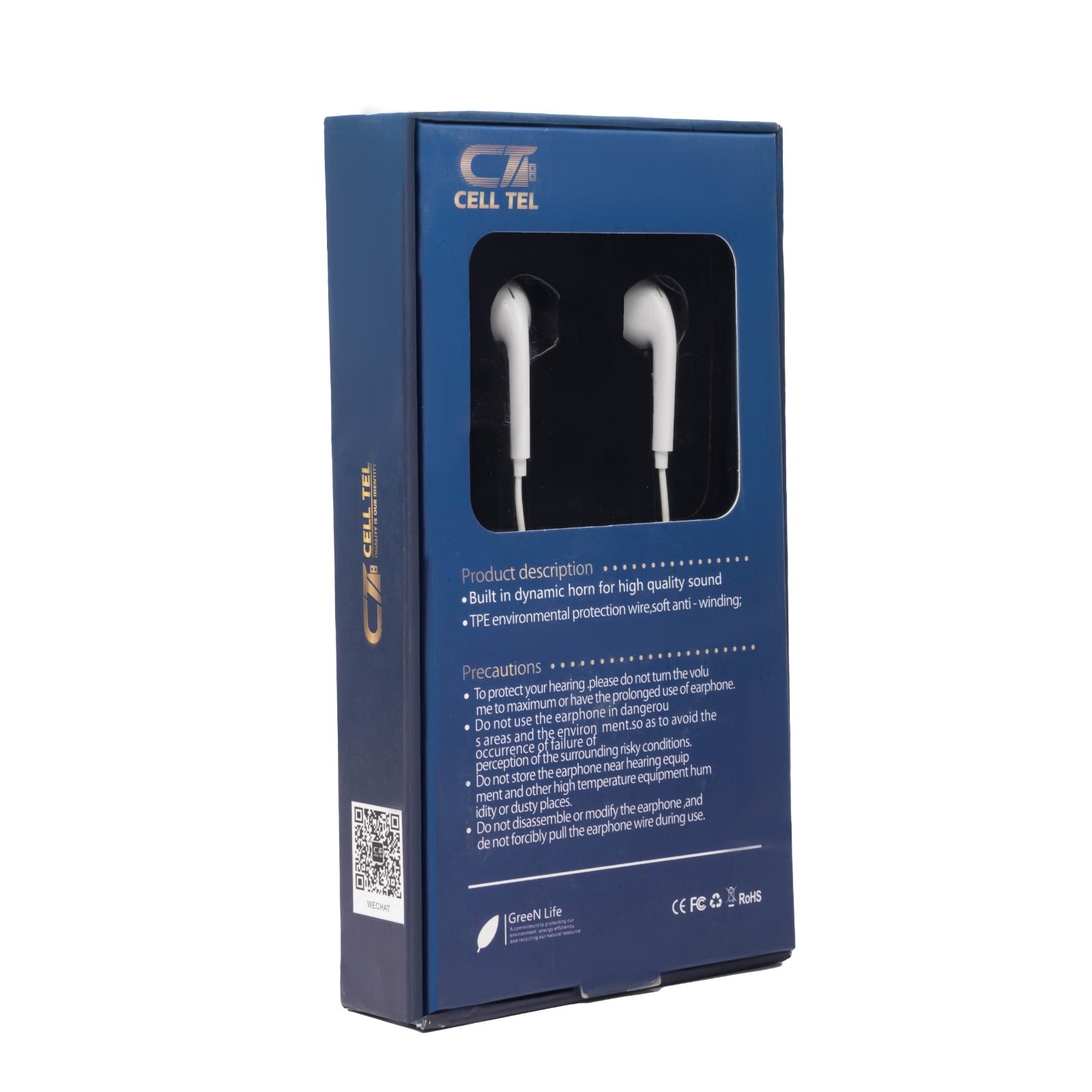 سماعة أذن ستيريو من سل تل، أبيض - CT-05 سماعة أذن ستيريو من سل تل، أبيض - CT-05